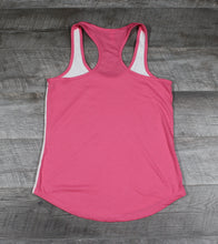 Load image into Gallery viewer, A Sign for the Times Tank Top, Fish, Christian, Color Variations Available in White/Pink and Purple/Gray