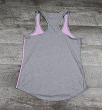 Load image into Gallery viewer, A Sign for the Times Tank Top, Fish, Christian, Color Variations Available in White/Pink and Purple/Gray