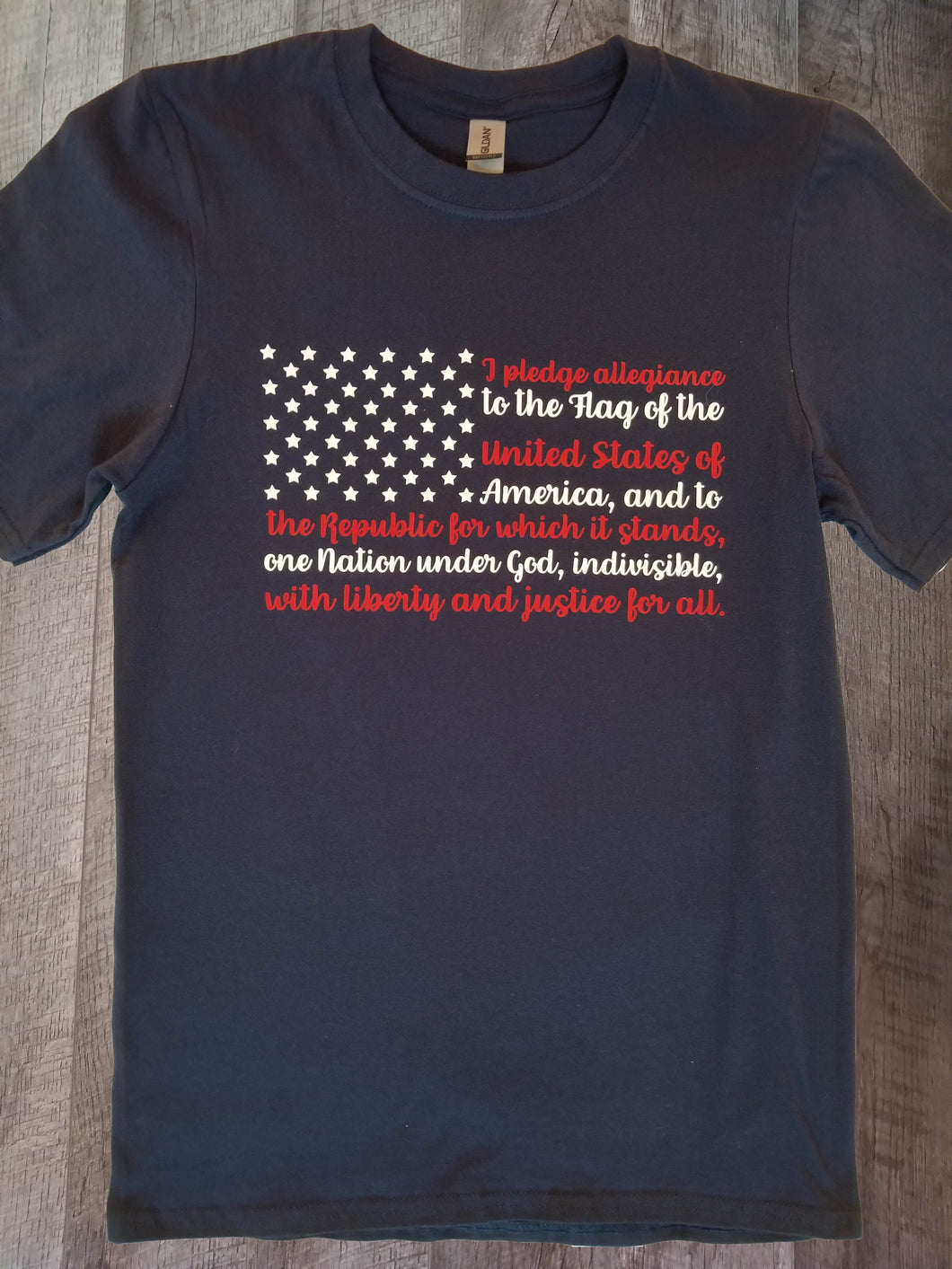I Pledge Allegiance to the Flag - Navy Blue SS T Shirt